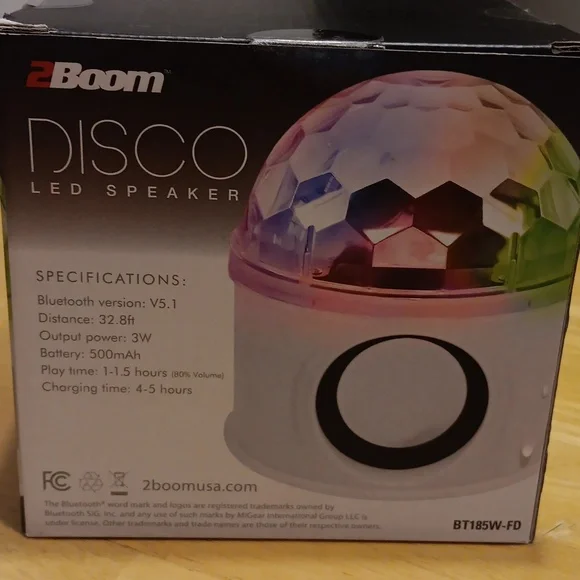 @twicebutnice333 Givy 2Boom LED Bluetooth Disco Speaker 🔊 NWT - Picture 2 of 2